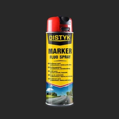 Den Braven ZNAČKOVACÍ SPREJ Distyk / MARKER FLUO SPRAY, sprej 500 ml, žlutý – Sleviste.cz