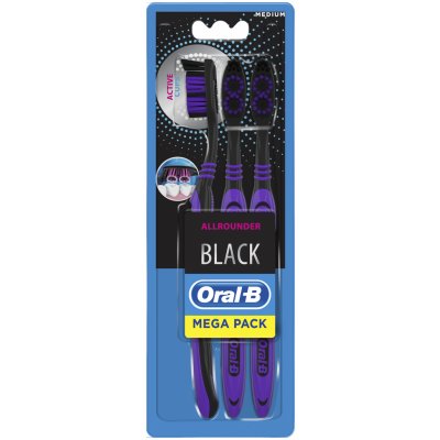 Oral B All rounder Medium Black 3 ks – Zboží Dáma