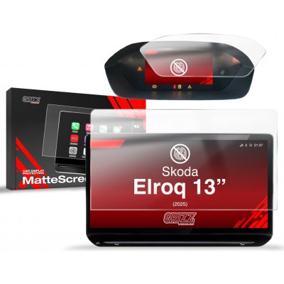 GRIZZ Protector, Ochranná fólie na display 2v1 Matte, Škoda Elroq, 2025- , Display 13" – Zboží Živě