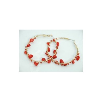 Fashion Jewelry kulaté s červenými korálky 4-rt270