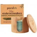 Pandoo pratelné odličovací tamponky z bio bavlny s úložným boxem z bambusu 18 ks – Zboží Dáma