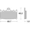 Moto brzdový kotouč Brzdové destičky Brembo přední SUZUKI GSF 650 Bandit ABS rok 07-13