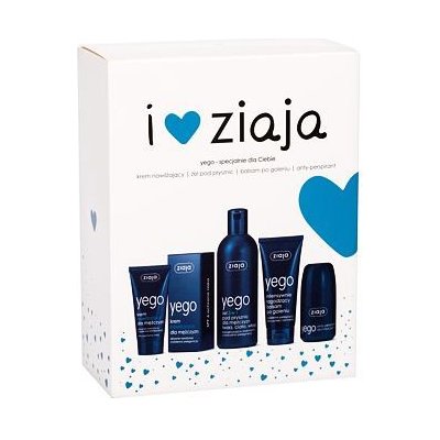 Ziaja Men (Yego) : sprchový gel 3v1 300 ml + hydratační krém SPF6 50 ml + balzám po holení 75 ml + antiperspirant 60 ml pro muže – Zbozi.Blesk.cz