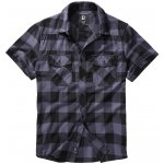 Brandit košile checkshirt halfsleeve černá šedá – Sleviste.cz