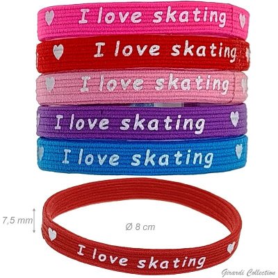 Girardi gumička do vlasů „I love skating“ Růžová – Zboží Dáma