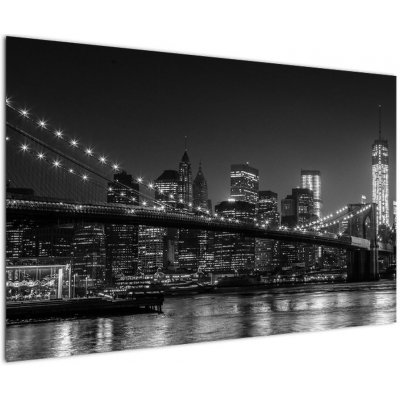 Obraz Brooklyn mostu v New Yorku, jednodílný 120x80 cm – Zboží Mobilmania