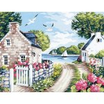 Norimpex Diamantové malování Domky u jezera 30 x 40 cm – Sleviste.cz