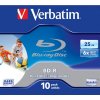 8 cm DVD médium Verbatim BD-R 25GB 6x, jewel, printable, 10ks (43713)