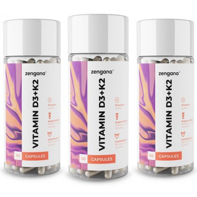 Zengana Vitamin D3+K2 3x 50 kapslí – Hledejceny.cz