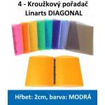 LINARTS Pořadač 4kroužkový Diagonal A4 modrý 2 cm 5204M – Zboží Živě