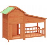 vidaXL Psí bouda hnědá 143 x 60,5 x 109 cm – Sleviste.cz