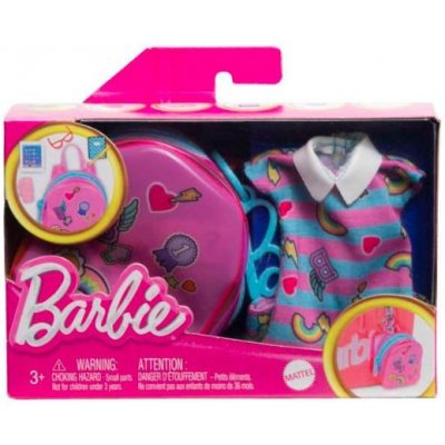 Mattel Barbie premium módní set kabelka/taška s pruhovaným oblečkem a doplňky – Hledejceny.cz