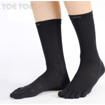 ToeToe WOOL luxusní vlněné prstové ponožky černá
