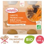 Babybio mrkev a sušené švestky s hovězím masem 2 x 200 g – Hledejceny.cz