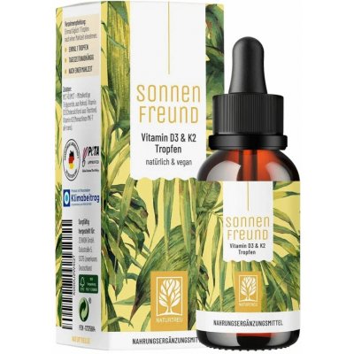 Naturtreu Vitamín D3+K2 MK7 vegan kapky 30 ml – Hledejceny.cz
