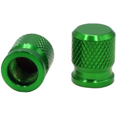M-Style CNC čepičky ventilků na motorku zelená – Zboží Mobilmania