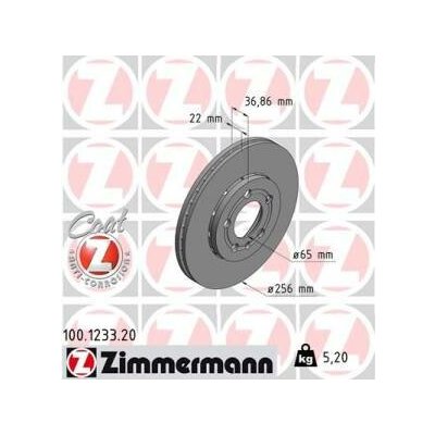 ZIMMERMANN brzdový kotouč 100.1233.20 | Zboží Auto