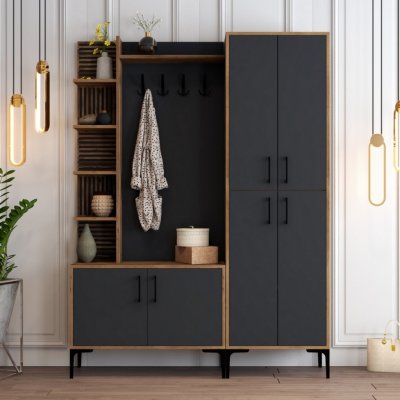 Hanah Home Předsíňová stěna Viyana ořechantracit – Zboží Dáma
