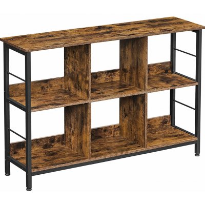 VASAGLE Nízká knihovna 6 polic 120x80x33 cm hnědá – Sleviste.cz