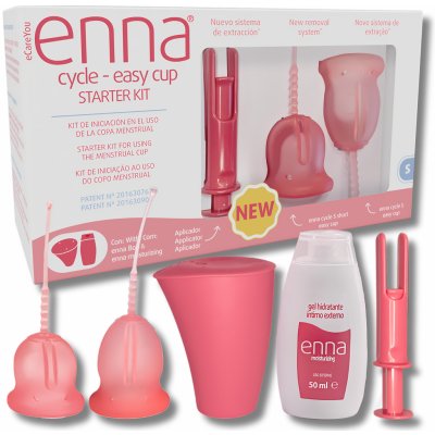 Enna Starter Kit Menstruační kalíšek s aplikátorem a lubrikační gel vel. XS a S – Zboží Dáma