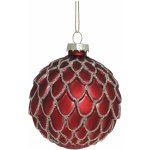 Chic Antique Skleněná baňka Red Bauble červená barva sklo – Zboží Dáma