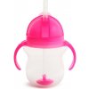 Dětská láhev a učící hrnek Munchkin Click Lock Tip & Sip hrnek s brčkem Pink 207 ml