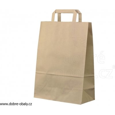 Papírová taška bez tisku PŘÍRODNÍ 260x140x320 mm – Zboží Dáma