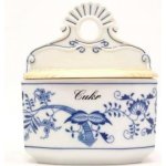 Dubí Cibulák Slánka závěsná s víčkem 0,70 l CUKR Originál Český porcelán – Zboží Dáma