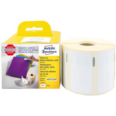 Avery Zweckform AS0722540 Termoetikety 25x54 mm, 1000 ks, bílé, kompatibilní Dymo S0722540 (11354) – Zboží Živě