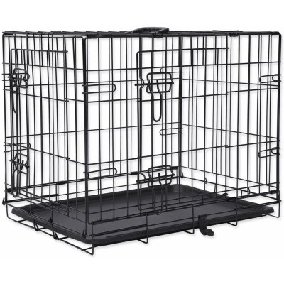 Dog Fantasy Klec skládací černá 2 dveře S 61 x 43 x 49 cm – Hledejceny.cz