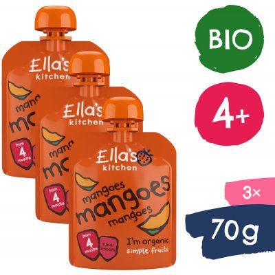 Ella's Kitchen BIO Mangová svačinka 3 x 70 g