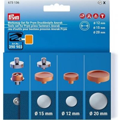 Přípravek pro nýtování druků ANORAK (ø 12,15,20 mm) pro nástroje Vario - PRYM – Zboží Dáma