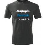 Tričko nejlepší školník na světě dárek pro školníka grafitové – Zboží Mobilmania