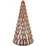 Clayre & Eef Hnědá vánoční skleněná dekorace stromek - Ø 20*40 cm – Hledejceny.cz