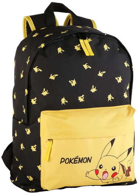 Curerůžová batoh Pokémon Pikachu tkanina černá