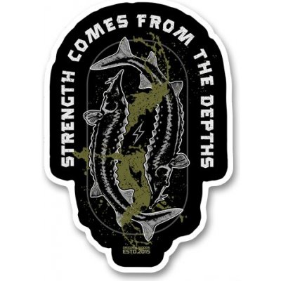 4ANGLERSDESIGN Samolepka 115 Strength Comes From The Depths – Hledejceny.cz