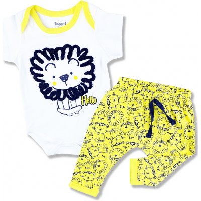 Miniworld 2dílný letní set pro miminka Hello Lion žlutý – Zboží Dáma