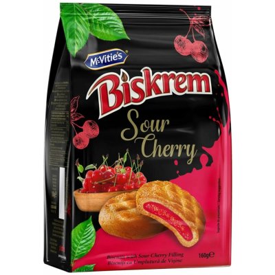 McVitie's Biskrem sušenky s třešňovou náplní 160 g – Zboží Dáma