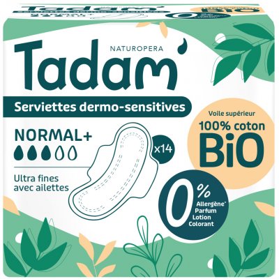 Tadam Dámské vložky z BIO bavlny Normal+ 14 ks – Zbozi.Blesk.cz