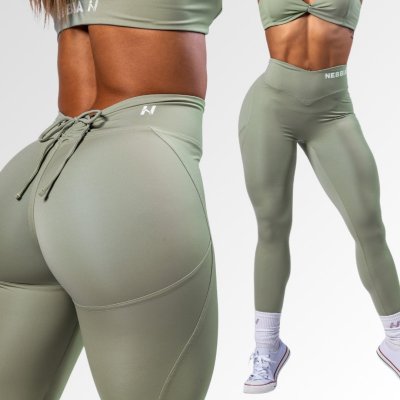 Nebbia Tvarující legíny se šněrováním STRONG BEAUTY 426 light green – Zboží Dáma