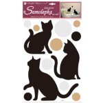 Anděl 10229 samolepicí dekorace kočky a kolečka s glitry 49x30 cm – Sleviste.cz