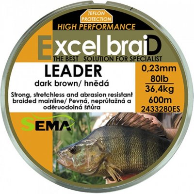 Sema šnúra Leader Hnědá 600m 0,31mm 120lb – Zboží Mobilmania