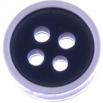 Knoflík 11 mm modrý s proužkem MOSU – Sleviste.cz