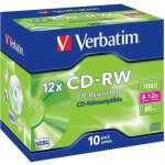 Verbatim CD-RW 700MB 8-12x, jewel, 10ks (43148) – Zboží Živě