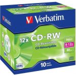 Verbatim CD-RW 700MB 8-12x, jewel, 10ks (43148) – Hledejceny.cz