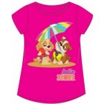 SpinMaster dívčí bavlněné tričko tlapková patrola / Paw Patrol Skye a Ruble tm. růžová – Hledejceny.cz