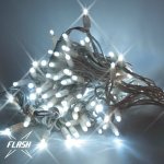 DECOLED Easy Fix LED světelný řetěz, kontura, 5 m, venkovní, ledově bílá s FLASH, 60 diod, bílý kabel, IP67 – Hledejceny.cz