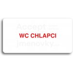 ACCEPT Piktogram WC CHLAPCI - bílá tabulka - barevný tisk bez rámečku – Hledejceny.cz