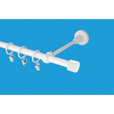 HEBR Garnýž Válec bílá jednoduchá 230 cm – Sleviste.cz