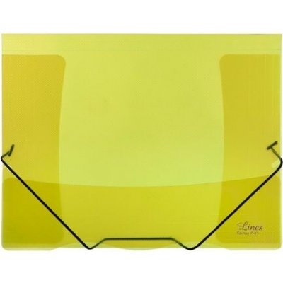 Sloha s gumou průhledná Lines žlutá – Zboží Živě
